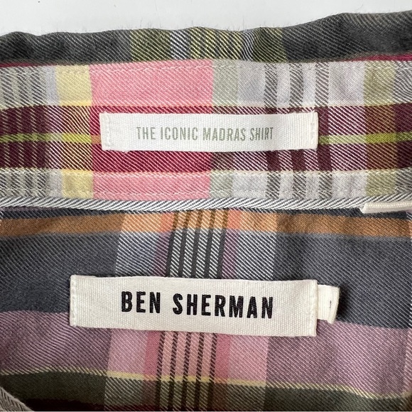 Men's Ben Sherman Large Check Casual Button Up Shirt - Picture 4 of 9